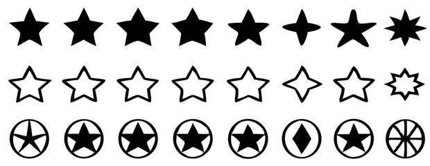 Star icons collection. Vector illustration