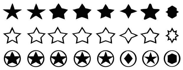 Star icons collection. Vector illustration