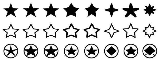 Star icons collection. Vector illustration