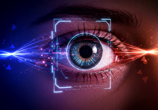 Biometric retinal scanning