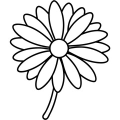 Daisy line art vector