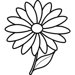 Daisy line art vector