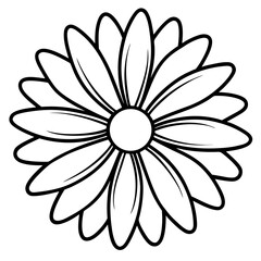 Daisy line art vector