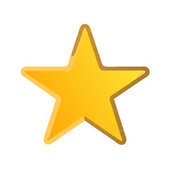 Gold star vector