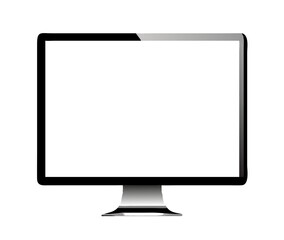 Realistic computer monitor. Vector illustration