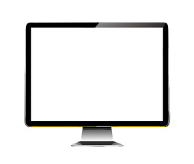 Realistic computer monitor. Vector illustration