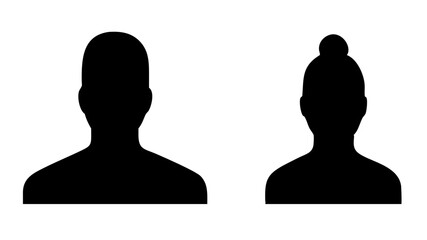 Business avatars. Man and woman profile icons. Stock vector