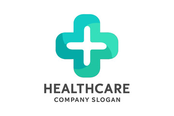 Premium Minimal emblem design template for a creative medical cross logo icon of a healthcare company