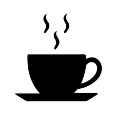 Coffee cup simple icon. Vector illustration