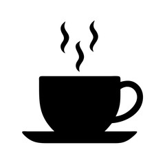 Coffee cup simple icon. Vector illustration