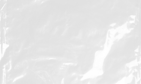 plastic transparent cellophane bag on white background. The texture looks blank and shiny. The plastic surface is wrinkly and tattered making abstract pattern