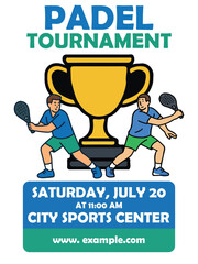 padel tournament element poster 