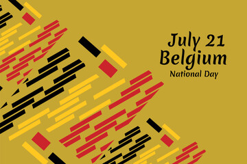 July 21, Belgium National Day. Happy Belgium National Day  Vector Illustration. Suitable for greeting card, poster and banner.