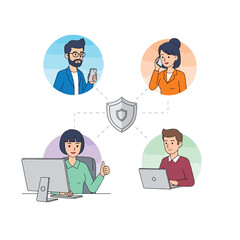 Online meeting vector