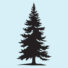 Obraz premium Christmas tree vector. pine tree