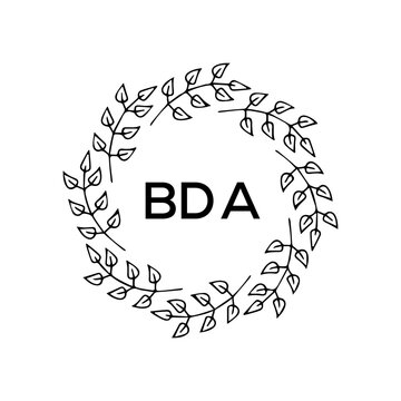 BDA Letter Initial Logo Design Template Vector Illustration