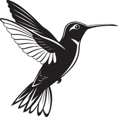 Hummingbird Silhouette – delicate and graceful vector clipart