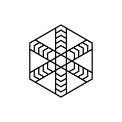 Geometric Polygonal Shape Illustrating Symmetry and Pattern Art