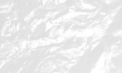 plastic transparent cellophane bag on white background. The texture looks blank and shiny. The...