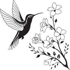 Hummingbird Silhouette – delicate and graceful