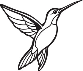 Hummingbird Silhouette – delicate and graceful