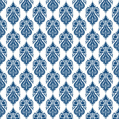 navy blue damask pattern