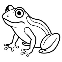 Frog line art vector