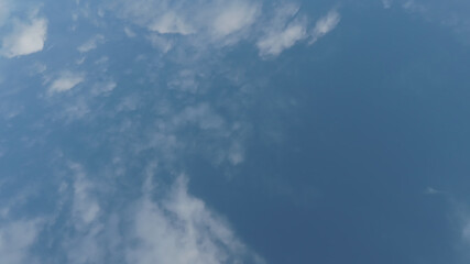 blue sky with white clouds. The sky is clear and bright, clear blue sky with few clouds