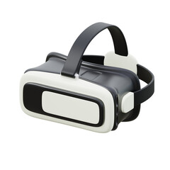 black and white 3d icon VR Box illustration