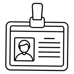 ID Card line art vector