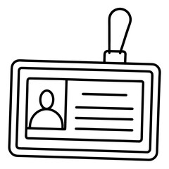 ID Card line art vector