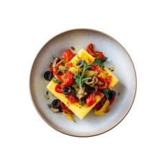 Delicious Polenta with Roasted Vegetables and Herbs
