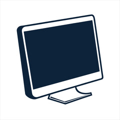 computer monitor isolated on white background