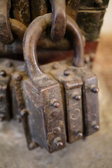 old rusty padlock