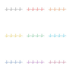 Obraz premium Heartbeat icon isolated on white background. Set icons colorful