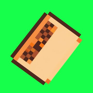 Pixelated envelope icon animation, transparent 4K video, green screen