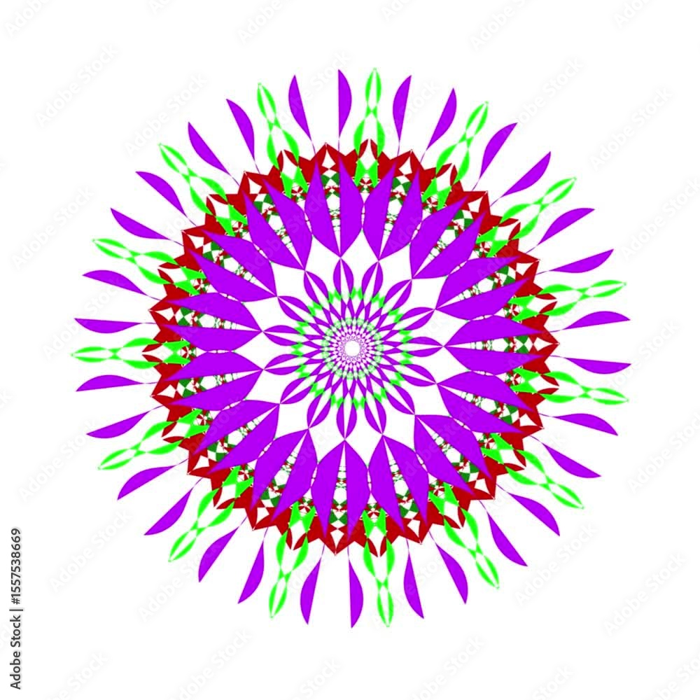 Aufkleber vibrant geometric mandala radiates with a dazzling array of multi-colored patterns, creating a mesme