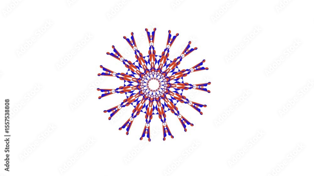 Aufkleber vibrant geometric mandala radiates with a dazzling array of multi-colored patterns, creating a mesme