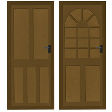 closed wooden door