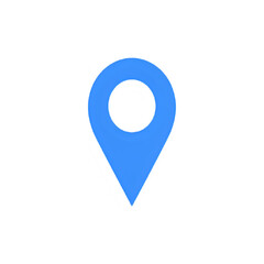 Location Icon: Blue Map Pin Graphic for Website and App Design