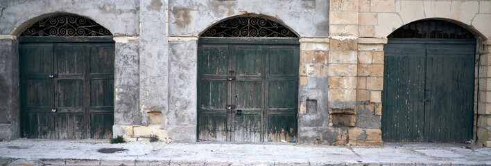 old wooden doors