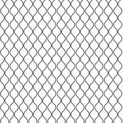 Fototapeta premium Seamless black wavy line pattern on a white background