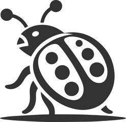 Obraz premium Silhouette of a ladybug vector drawing
