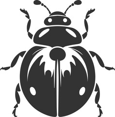 Silhouette of a ladybug vector drawing