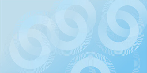 Abstract minimalist banner background, pastel colorful, blue and white gradations. Circle effect style geometric simple art