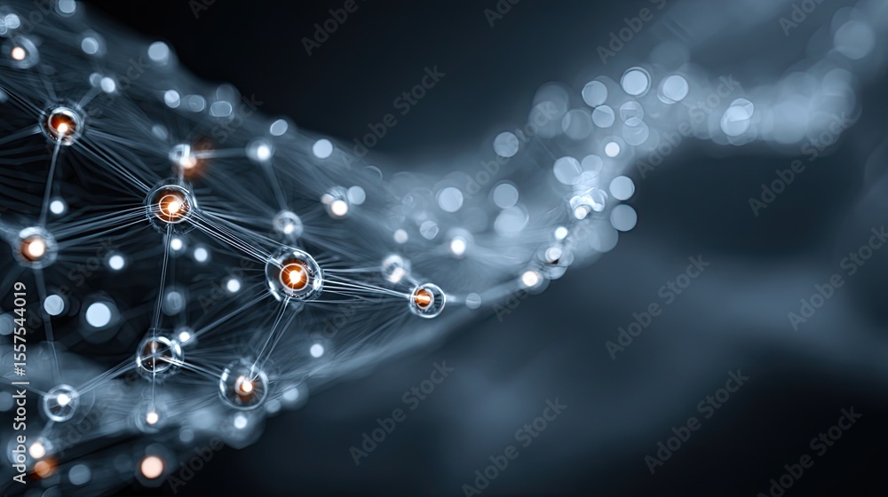 Aufkleber light blue abstract background with high-tech elements representing modern medical technology and in