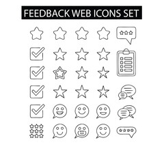 Feedback web icons set © Sohale