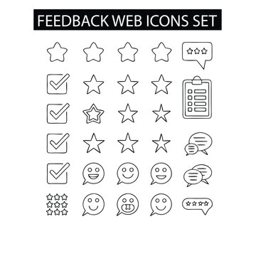 Feedback web icons set