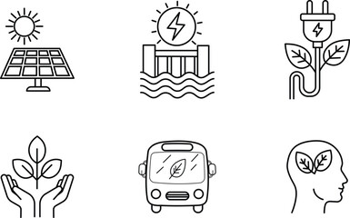 Eco-Friendly Elements: Depicting elements of renewable energy and sustainable living, this illustration showcases the harmony between nature and innovation.