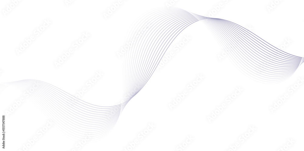 Aufkleber abstract black gradient wave lines forming smooth curves on a white background. elegant, modern flow